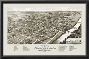 Albany, Ga. (the Artesian City) 1885 Birdseye View Map
