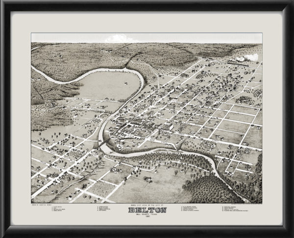 Belton TX 1881 Koch Map
