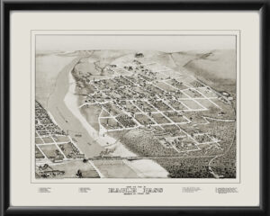 Eagle Pass TX -1887 Augustus Koch TM Birds Eye View Map