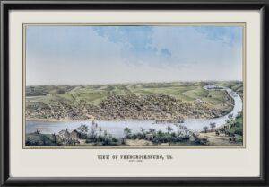 Fredericksburg VA 1863 Edward Sachse TM Birds Eye View Map