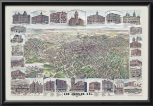 Los Angeles CA 1891 H. B. Elliott TM Map