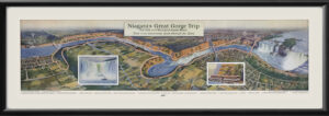 Niagara Falls 1928 Birds Eye View Map