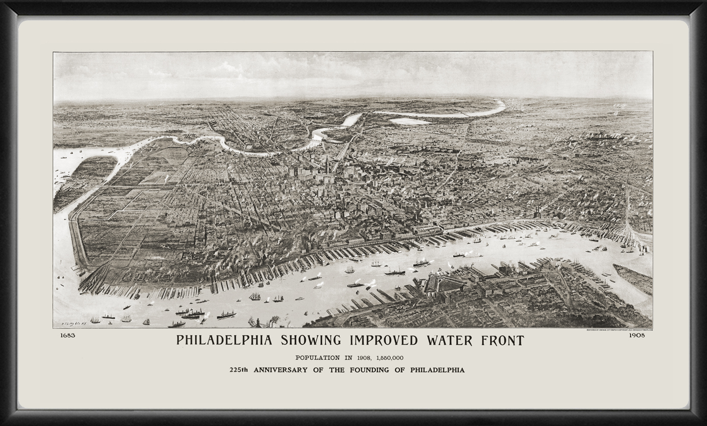 Philadelphia PA 1908 | Vintage City Maps