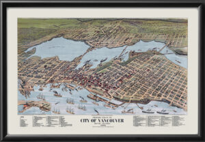 Vancouver British Columbia 1898 Tm Bird's Eye View Map