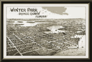Winter Park FL 1885 Rand Avery & Co Birdseye View Map
