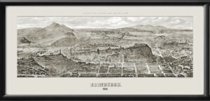 Edinburgh Scotland 1868 TM Birds Eye View Map