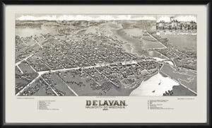 Delavan WI 1884 HBrosius TM Map