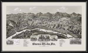 Buena Vista VA 1891 Henry WellgeTM Birds Eye View Map