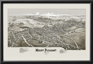 Mount Pleasant PA 1900 Fowler & Moyer TM Birds Eye View Map
