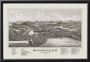 Wolfeboro NH 1889 TM Bird's Eye View Map