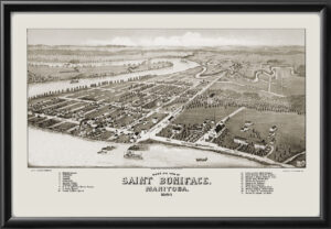 Saint Boniface Manitoba 1880 TMFowler TM Bird's Eye View Map
