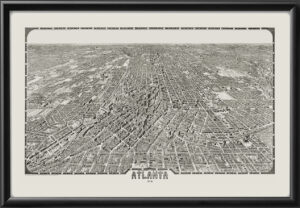 Atlanta GA 1919 Foote & Davies Co TM Bird's Eye View Map