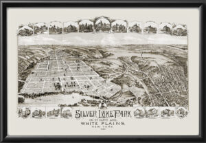 White Plains, NY 1880 Silver Lake Park on St Mary's Lake OHBailey TM