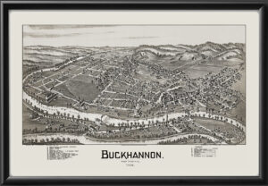 Buckhannon WV 1900 Fowler TM Birds Eye View Map