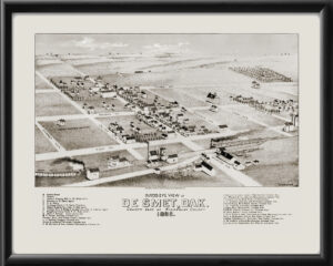De Smet South Dakota 1883 Henry WellgeTM Birds Eye View Map