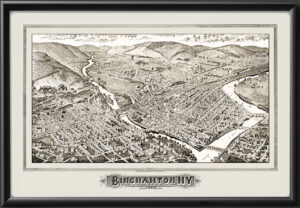 Binghamton NY 1882 LRBurleigh Tm Bird's Eye View Map