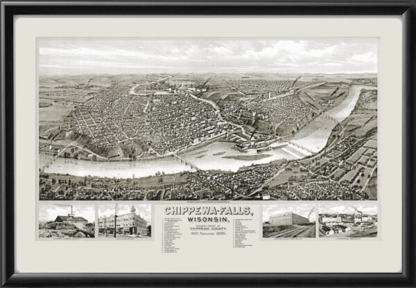 Chippewa Falls WI 1907 Henry Wellge TM Map