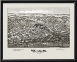 Wilmerding PA 1897 TM Fowler Tm Bird's Eye View Map