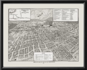 Winchester VA 1926 W.A. RyanTM Birds Eye View Map