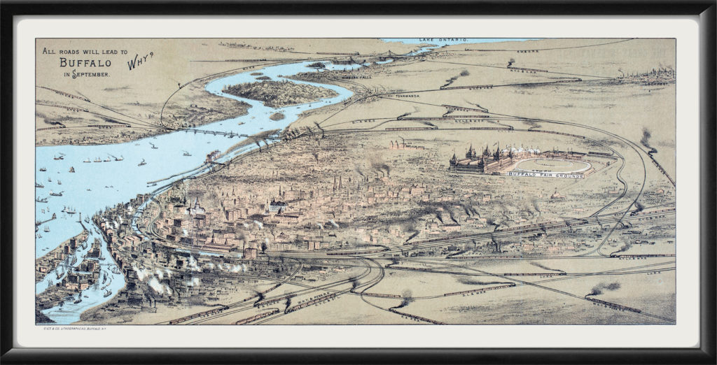 Buffalo NY 1876 | Vintage City Maps