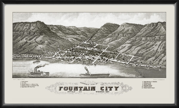 Fountain City WI 1880 JJStoner TM Map