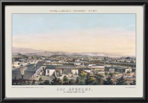 Los Angeles CA 1857 Kuchel & Dresel Color TM Map