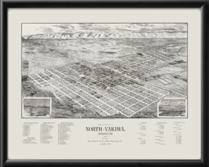 North Yakima WA Birds Eye View Map