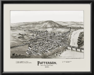 Patterson PA 1895 TMFowler TM Birds Eye View Map