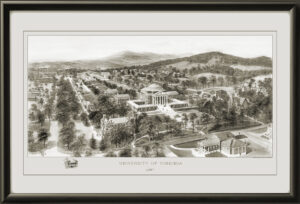 Univ of Virginia 1907 Richard RummellTM Birdseye View Map