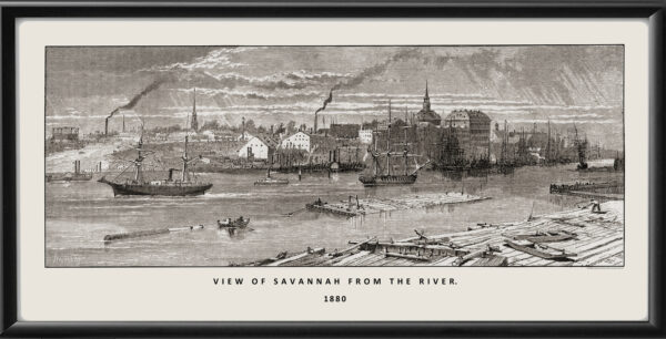 Savannah GA 1880 from the River TM