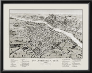 Fort Atkinson WI 1893 C. J. Pauli TM Map