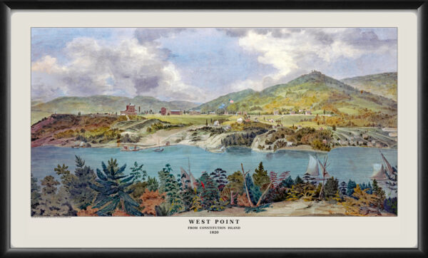 West Point NY 1820 across the Hudson River from Constitution Island 1820 John Rubens SmithTM