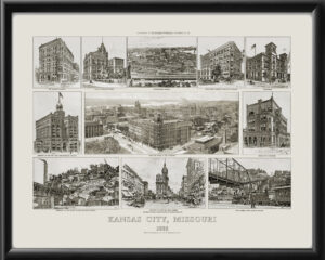 Kansas City MO 1888 Harper's Weekly TM Map