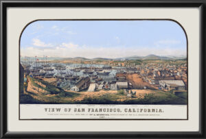 San Francisco CA 1850 TM Bird's Eye View Map