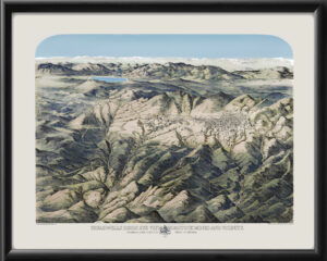 Virginia City NV Comstock Mines 1875 Henry Steinegger TM Bird's Eye View Map