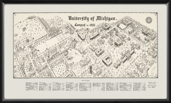 University of Michigan Campus 1937 Paul Bukovsky Tm