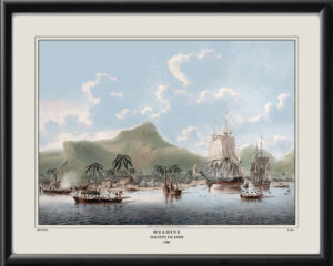 Huahine French Polynesia 1787 John Cleveley & Francis Jukes TM Birdseye View Map