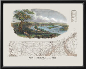 Richmond VA 1859 Herman Boye TM Birds Eye View Map
