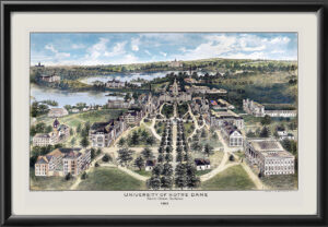University of Notre Dame South Bend IN 1903 Color Darnell & Beckman Tm Bird's Eye View Map