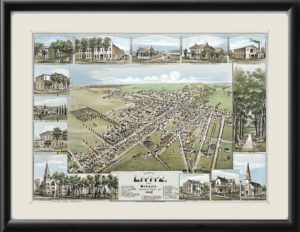Lititz and Warwick PA 1887 Color TM Map