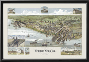 Newport News VA 1891 Color TM Map