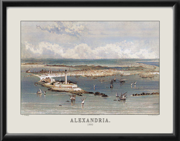 Alexandria 1880 (Color) Vintage Map