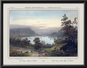 Lake George and the Village of Caldwell Jacques Gerard Milbert 1828 TM