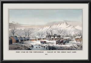 Fort Utah on the Timpanogas Birds Eye View Map