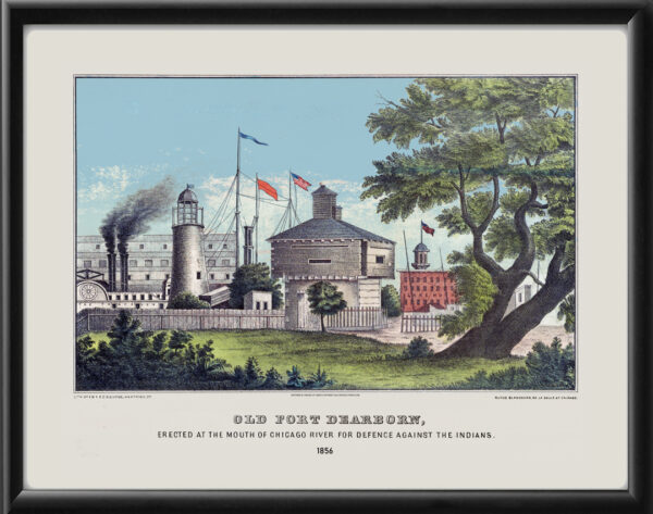Old Fort Dearborn 1886 by-Rufus-Blanchard