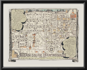 Wabash College - Crawfordsville IN 1928 Map