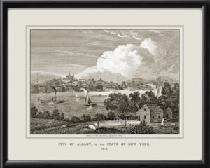 Albany NY 1819 G. Kane Copperplate engraving by T. Dixon