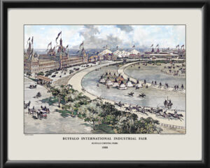 Buffalo NY 1888 - International Industrial Fair Birdseye View Map