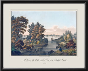 Fort Erie Ontario Canada 1811 A View of the Lake & Fort Erie from Buffalo Creek NY E. Walsh Etcher John BluckTM