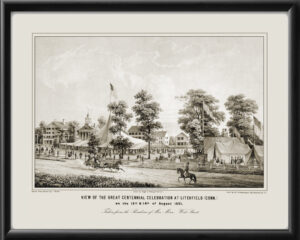 View of the Great Centennial Celebration at Litchfield CT 1851 Julius Theodore Busch TM